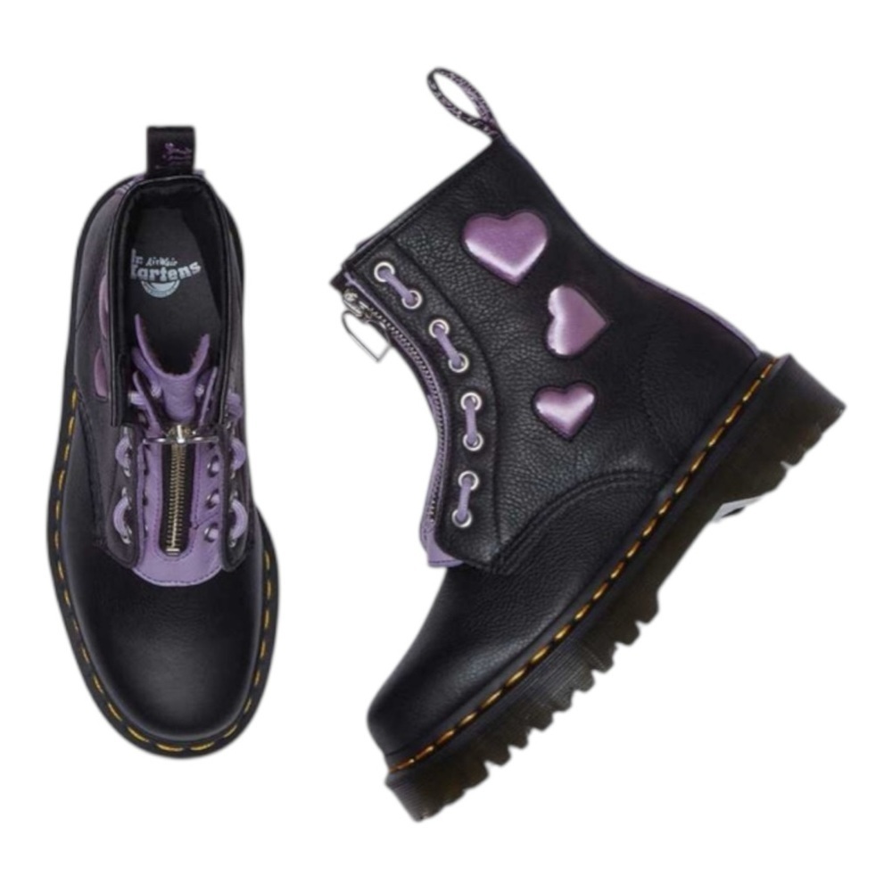 Dr. Martens Women's 1460 Zip Heart Boots - Picture 4 of 8